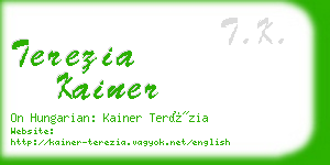 terezia kainer business card